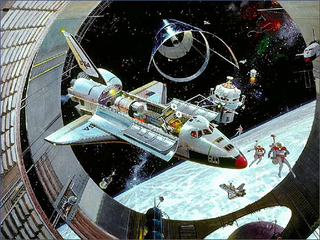 Illustration for article titled Lunar Dreams: 40 Classic Moon Exploration Paintings